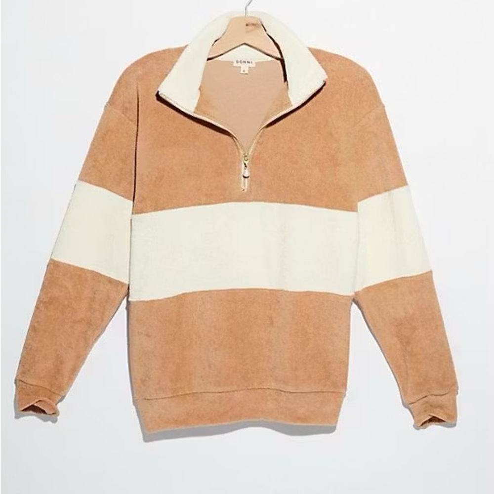 DONNI | Terry 1/2 Zip Pullover Small